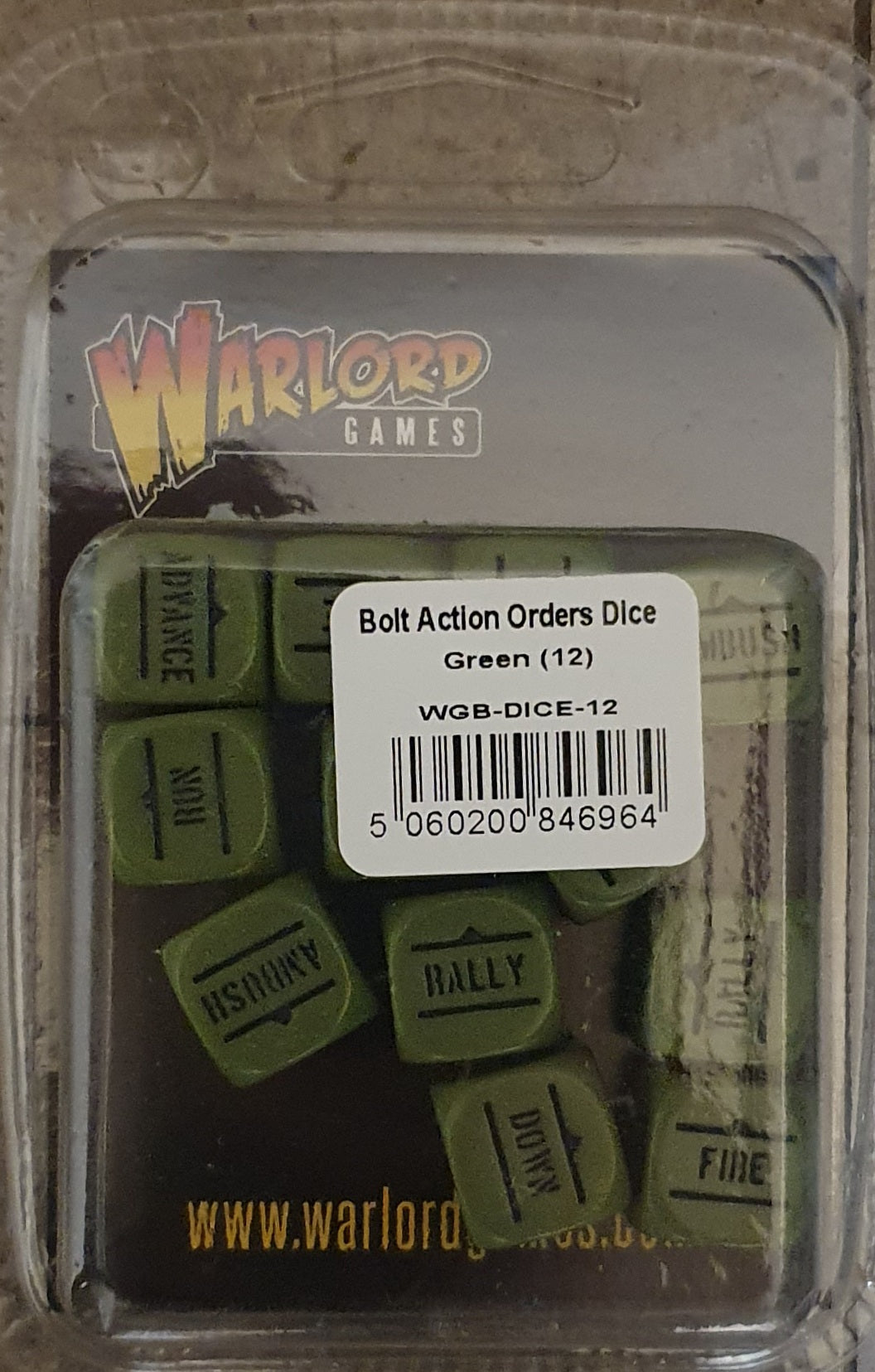 WLG BOLT ACTION ORDERS DICE GREEN